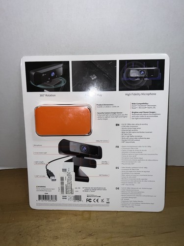 j5create JVCU90 USB HD Webcam für Mac OS, Windows, Chrome OS mit 360° Drehung - Bild 2 von 2
