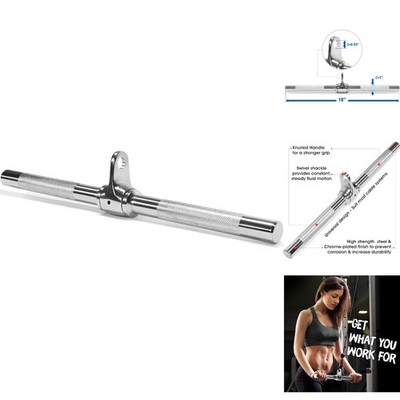 Revolving Straight Bar Cable Attachment 18'' Rotating Tricep Lat Pull Down 880lb