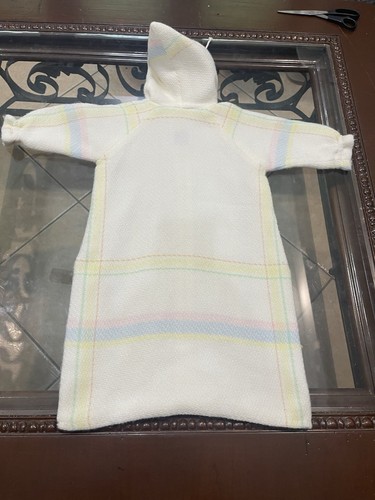 VTG The Three Weavers Baby Blanket Bunting Orlon Acrylic Hand Woven USA Lined - Picture 14 of 15