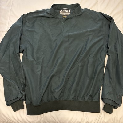 Zero Restriction Golf Outerwear Men s Large Lightweight Pull Over  Dark Green