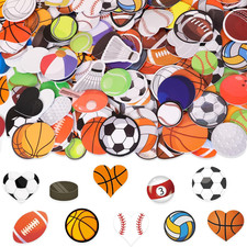 300Pcs Sports Foam Stickers Assorted Sport Ball Basketball Football Baseball Soc