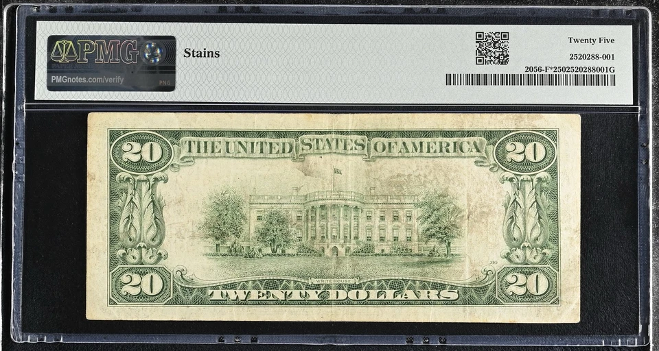 1934 B Fr 2056-F* $20 Federal Reserve Star Note Atlanta Certified PMG VF25 - Image 2 of 2
