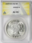 1925-S Peace Dollar $1 AU 55 ANACS