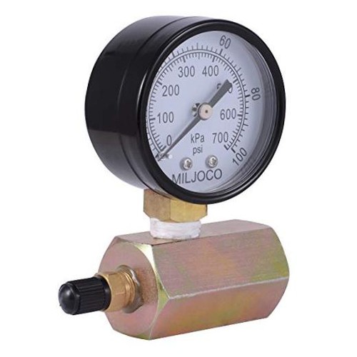3/4 Inch Pressure Test Kit, 100 PSI, Push to Connect Brass Plumbing Fitting,