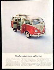 Volkswagen Bus Original 1961 Vintage Print Ad Wall Art