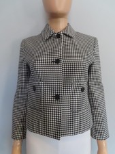 Christian Dior Black/White Houndstooth Short Jacket/Blazer F 34/US 2