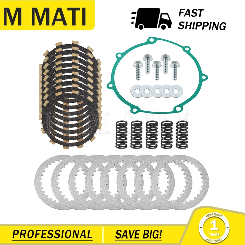 Kit de placas de embrague para Yamaha YZ250F WR250F 2001-2013 junta de placa de acero de fricción Foto 4 de 4