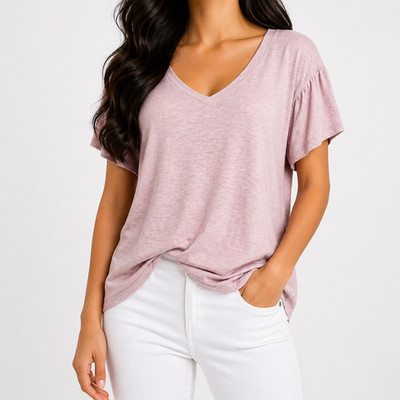 81hours shirt pink S M women linen tunic shirt summer top Pippa New