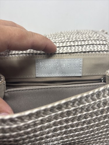 Eric Javits Woven Straw Gray Satchel Shoulder Bag Handbag - Picture 6 of 11