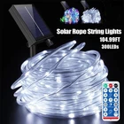 300 LED Solar Rope Tube Lights Waterproof Outdoor PVC Fairy String Light Garden