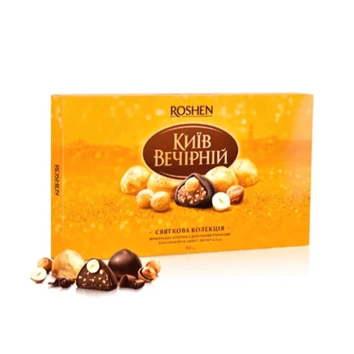 ROSHEN Chocolate Candy Kyiv Vechirniy Evening Kiev Ukrainian Gift Sweet Box 352g - Image 2 of 4