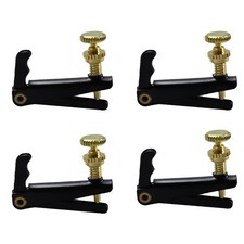 AUXBC 4Pcs Violin Fine Tuners for 4/4-3/4 Violins, Black Metal String