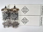 2x ECC83 / 12AX7 TELEFUNKEN tubes - RIBBED  plates - ECC 83 - 1960s