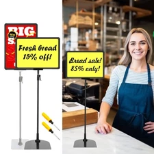 Adjustable Sign Stand for 8.5"X11" Paper Heavy Duty Floor Standing Poster Holder