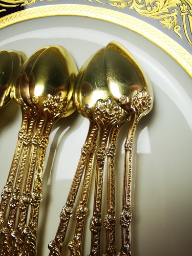 ROUSSEL - 12 Kaffeelöffel aus Vermeil Minerva - Bild 5 von 8