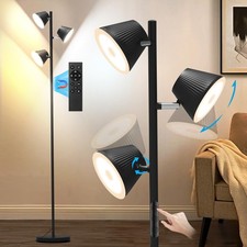 42W 4500 Lumens Super Bright LED Tree Floor Lamp for Living Rome with Remote ...