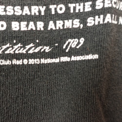 Old No 2 Amendment NRA Support T Shirt Large XL Black American Edgy Grunge DELTA - Picture 10 of 13