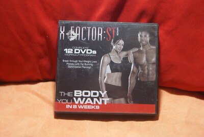 X-Factor:ST 12 DVD Set Body You Want In 8 Weeks Exercise Workout Nice