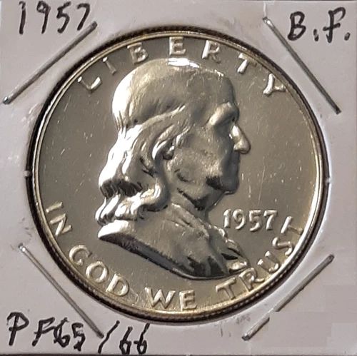 1957, 1959, 1960, 1961 & 1963 Franklin Half Dollar Proofs (5 Coins)