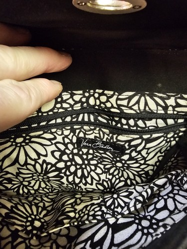Womens Vera Bradley Black & White Small Purse - Picture 3 of 4
