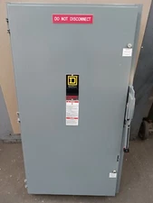 SQUARE D 600 AMP 2 POLE FUSIBLE SAFETY DISCONNECT SWITCH 600 VAC VDC H266 NEMA 1