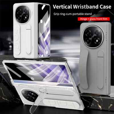 Multifunctional Kicktand Grip Case For OPPO Find N5 Matte Hinge Glass Protector