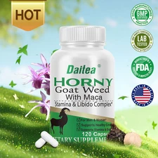 Horny Goat Weed 30 To 120 Capsules - Boost Libid and Energy