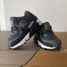 Nike Air MAX 90 SE LTR Cool Grey Anthracite Toddler Sneakers 859561-001 - SZ 5 C