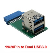 Motherboard USB 3.0 20/19Pin to Dual 2 USB 3.0 Type A Female Adapter Connector
