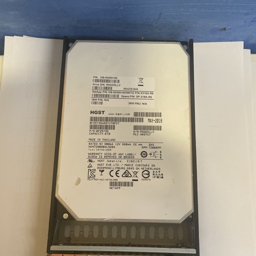 SP-318A-R6 - Netapp 8TB 7200 RPM SAS 3.5" for DS4246 24 bay (12 days used only) - Picture 2 of 5