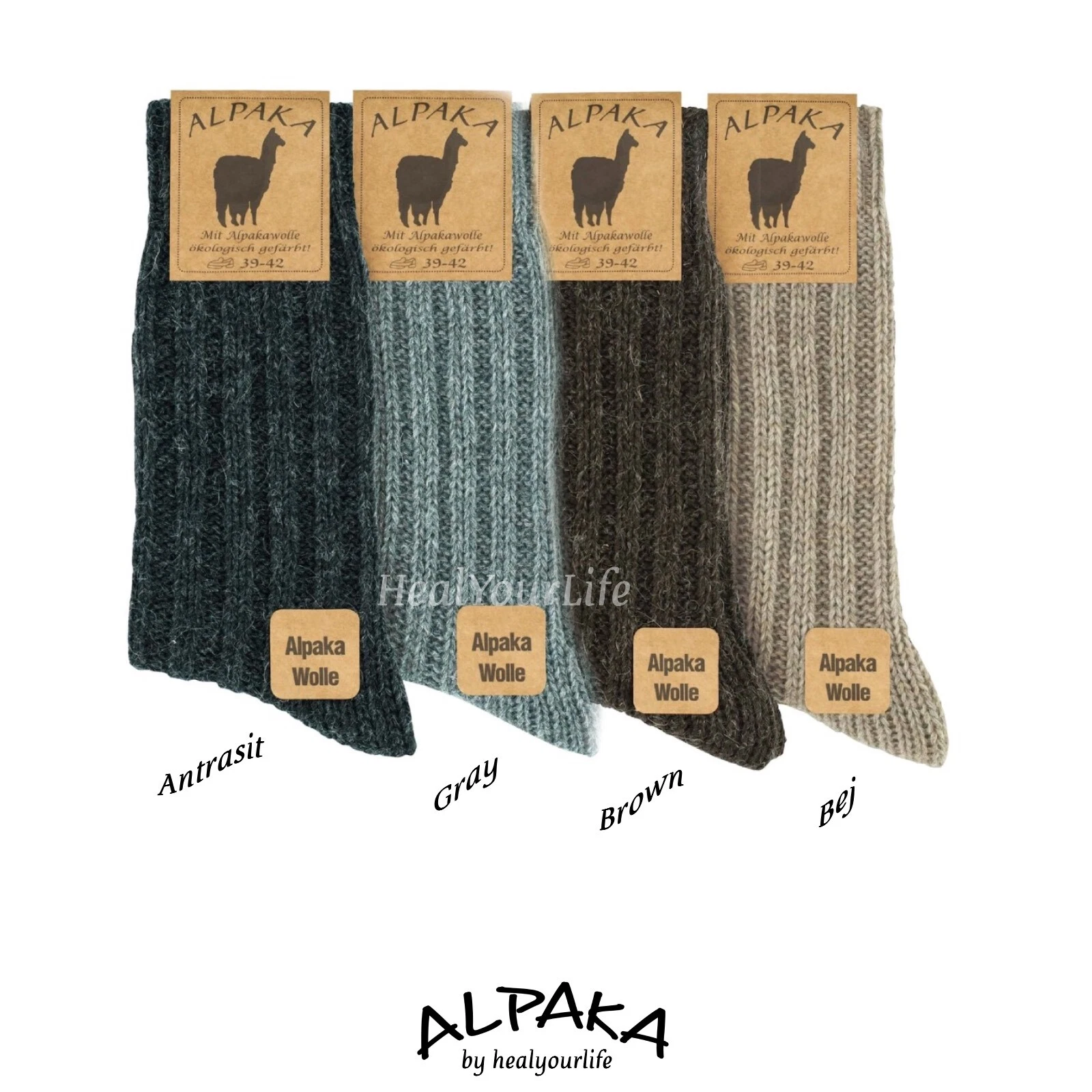 ORIGINAL ALPACA SOCKS Unisex Natural Thermal Winter Socks *2 PAIRS* - US SELLER
Opens in a new windo