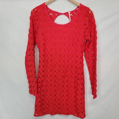 Free People Dress Size M Long Sleeve Open Knit Womens | eBay