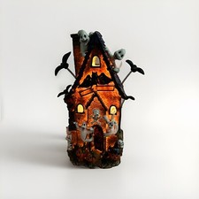 Lighted Haunted House Halloween Decor Ghosts Bats Spooky