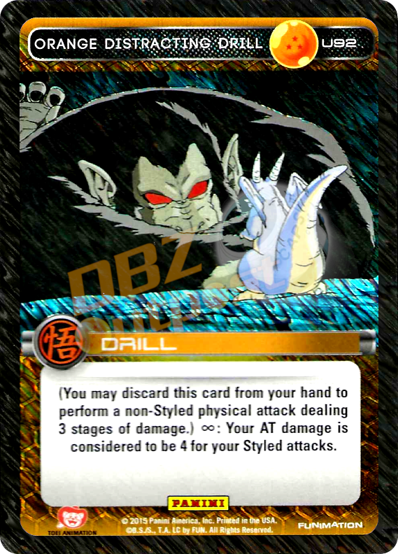 DBZ Dragon Ball Z TCG Panini Movie Collection U92 Orange