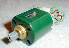 Green 36D Mabuchi Motor 10 Tooth Metal Pinion NOS Springs and Brushes Missing