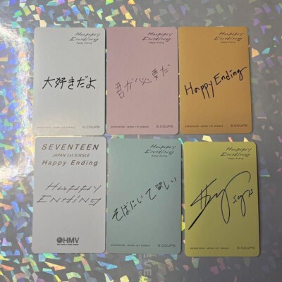 SEVENTEEN Happy Ending S.coups Photo cards set of 6 + HMV Photo