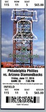 Arizona Diamondbacks vs Philadelphia Phillies 6/17/2016 Ticket - Aaron Nola