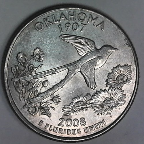 2008-P Oklahoma Die Chip Filled "B" Error/Variety Circ Washington Quarter LOT x4 - Picture 13 of 13
