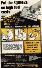 1975 Vintage Print Ad Put the squeeze on high fuel costs with Arrow Staple Gun