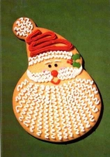 FROSTED SANTA CLAUS COOKIE Hallmark Christmas Greeting Card w/ Envelope New MG22