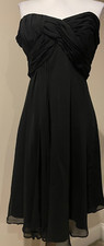 WHITE HOUSE BLACK MARKET WHBM Womens Black Strapless Dress - Sz 8 Measures 4
