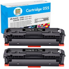 2PK Compatible For Canon 055 CRG-055 Black Toner imageCLASS MF741Cdw MF745Cdw