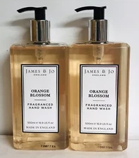 2-Pack James & Jo ~ Orange Blossom Hydrating Hand Wash 16.9 fl oz Each