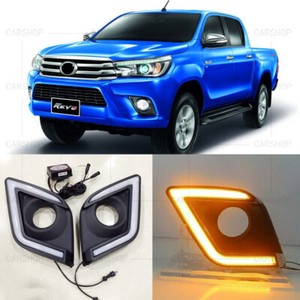 For Toyota Hilux Revo Pickup 15-19 LED DRL Front Daytime Running Light Turn  Lamp | eBay