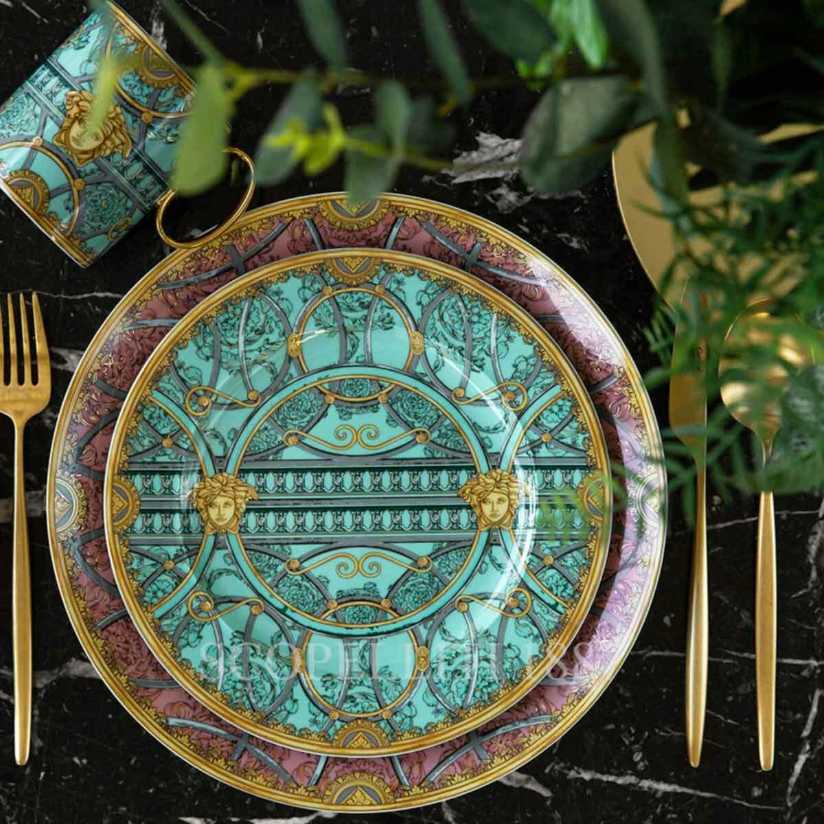 Versace by Rosenthal La Scala Del Palazzo Salad Plate - Thumbnail 2