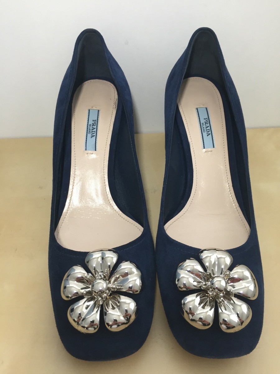 【PRADA】グレージュパンプス│7cm Prada コットン 靴下 | グレー | FARFETCH JP