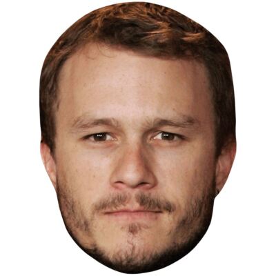 Heath Ledger (Beard) Celebrity Mask, Flat Card Face