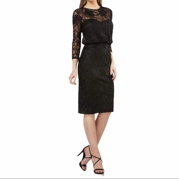 Js collections blouson clearance soutache sheath dress
