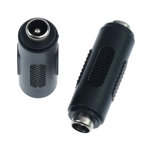 DC Coupler Female to Female F/F 5.5mm x 2.1mm Barrel Jack Power Connector Plug - Picture 3 of 7