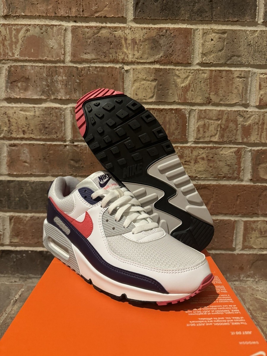 New 10 Nike Air Max 90 Retro Eggplant Purple Infrared